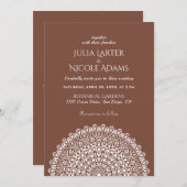 Emerald Green Wild Amazon Forest Mandala Wedding Einladung (Vorne/Hinten)