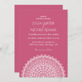 Emerald Green Wild Amazon Forest Mandala Wedding Einladung (Vorne/Hinten)