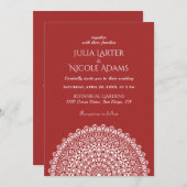 Emerald Green Wild Amazon Forest Mandala Wedding Einladung (Vorne/Hinten)