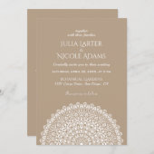 Emerald Green Wild Amazon Forest Mandala Wedding Einladung (Vorne/Hinten)