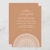 Emerald Green Wild Amazon Forest Mandala Wedding Einladung (Vorne/Hinten)