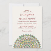 Emerald Green Wild Amazon Forest Mandala Wedding Einladung (Vorderseite)