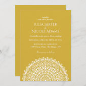 Emerald Green Wild Amazon Forest Mandala Wedding Einladung (Vorne/Hinten)