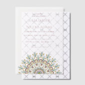 Emerald Green Wild Amazon Forest Mandala Wedding Pergament Einladungen (Versetzt (Einladung))