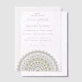 Emerald Green Wild Amazon Forest Mandala Wedding Pergament Einladungen (Versetzt)