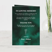 Emerald Green Wildblume Floral Botanical Wedding Programm (Rückseite)
