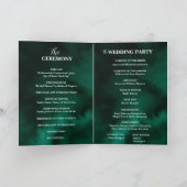 Emerald Green Wildblume Floral Botanical Wedding Programm (Innenseite)