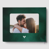 Emerald Green Wildblumen Hochzeit Gästebuch (Rückseite)