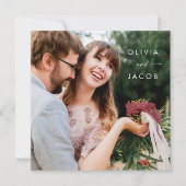 Emerald Green Winter Dark Moody Blumenhochzeit Save The Date (Vorderseite)