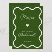 Emerald Green wird mein Vorschlag für eine Überbrü Einladung (Vorne/Hinten)