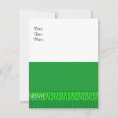 Emerald Green Zebra Muster Geburtstagseinladung Einladung (Rückseite)