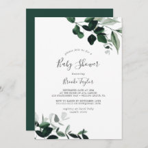 Emerald Greenery Baby Shower