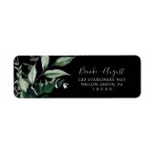 Emerald Greenery | Black Return Address Label (Vorne)