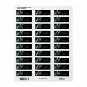 Emerald Greenery | Black Return Address Label (Vorne)