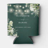 Emerald Greenery Bloral String Lights Wedding Dosenkühler (Vorderseite)