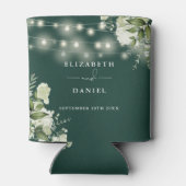 Emerald Greenery Bloral String Lights Wedding Dosenkühler (Rückseite)