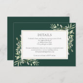 Emerald Greenery Blumenzwiebeldetails Begleitkarte (Vorne/Hinten)