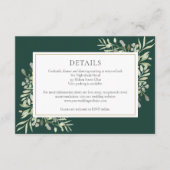 Emerald Greenery Blumenzwiebeldetails Begleitkarte (Vorderseite)