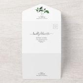 Emerald Greenery Botanical Wedding Details UAWG All In One Einladung (Außenbereich)