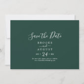 Emerald Greenery Coordinate Horizontal Save The Date (Vorderseite)