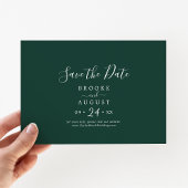 Emerald Greenery Coordinate Horizontal Save The Date