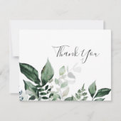 Emerald Greenery Dankeschön Card Dankeskarte (Vorderseite)