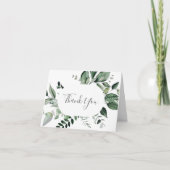 Emerald Greenery Dankeschön Card Dankeskarte (Vorderseite)