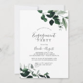 Emerald Greenery Engagement Party Einladung (Vorderseite)