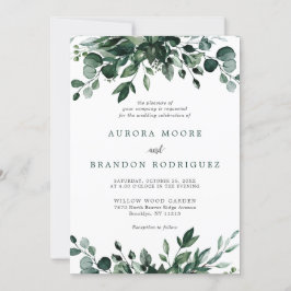 Emerald Greenery Eucalyptus Botanical Wedding Invi Einladung