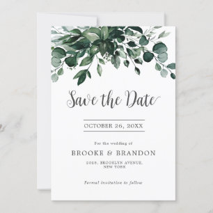 Emerald Greenery Eucalyptus Botanische Hochzeit Save The Date