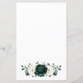 Emerald Greenery Eucalyptus Brautparty Bingo (Rückseite)