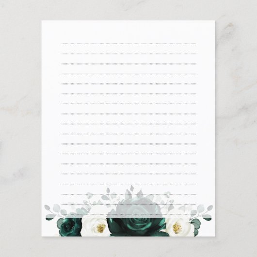 Emerald Greenery Eucalyptus Brautparty Rezpe (Rückseite)