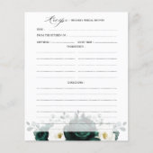 Emerald Greenery Eucalyptus Brautparty Rezpe (Vorderseite)