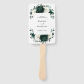Emerald Greenery Eucalyptus Floral Wedding Program Fächer (Vorderseite)