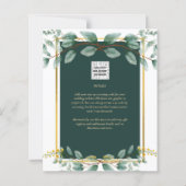 Emerald Greenery Eucalyptus Gold Floral White (Rückseite)