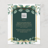 Emerald Greenery Eucalyptus Gold Floral White Flyer (Hinten)