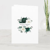 Emerald Greenery Eucalyptus White Floral Wedding Einladung (Rückseite)