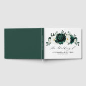 Emerald Greenery Eucalyptus White Floral Wedding Gästebuch (Voll)