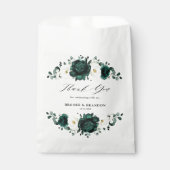 Emerald Greenery Eucalyptus White Floral Wedding Geschenktütchen (Vorderseite)