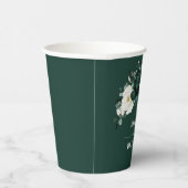 Emerald Greenery Eucalyptus White Floral Wedding P Pappbecher (Rechts)