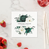 Emerald Greenery Eucalyptus White Floral Wedding Serviette (Beispiel)