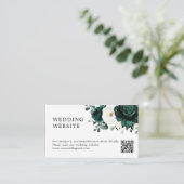 Emerald Greenery Eucalyptus White Wedding Website Begleitkarte (Stehend Vorderseite)