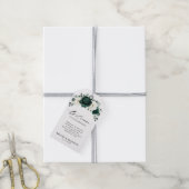 Emerald Greenery Eucalyptus White Wedding Willkomm Geschenkanhänger (Mit Garn)