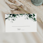 Emerald Greenery Flat Wedding Platzkarte