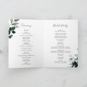 Emerald Greenery Folded Wedding Programm (Innenseite)