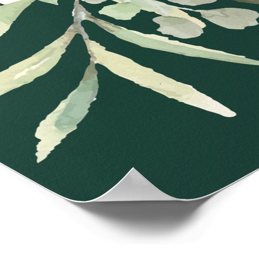 Emerald Greenery Foto Feier zum Lebenszeichen Poster (Ecke)