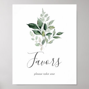 Emerald Greenery Gastgeschenke Hochzeiten signiere Poster