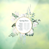 Emerald Greenery Gold Circle Openings Stunden Fensteraufkleber (Blatt 3)