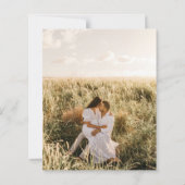 Emerald Greenery Gold FOTO WEDING EINLADUNG (Rückseite)