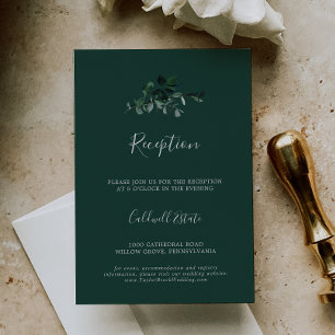 Emerald Greenery Grüne Hochzeit Begleitkarte